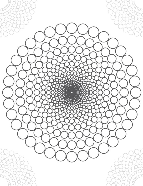 Spirals coloring sheet 9